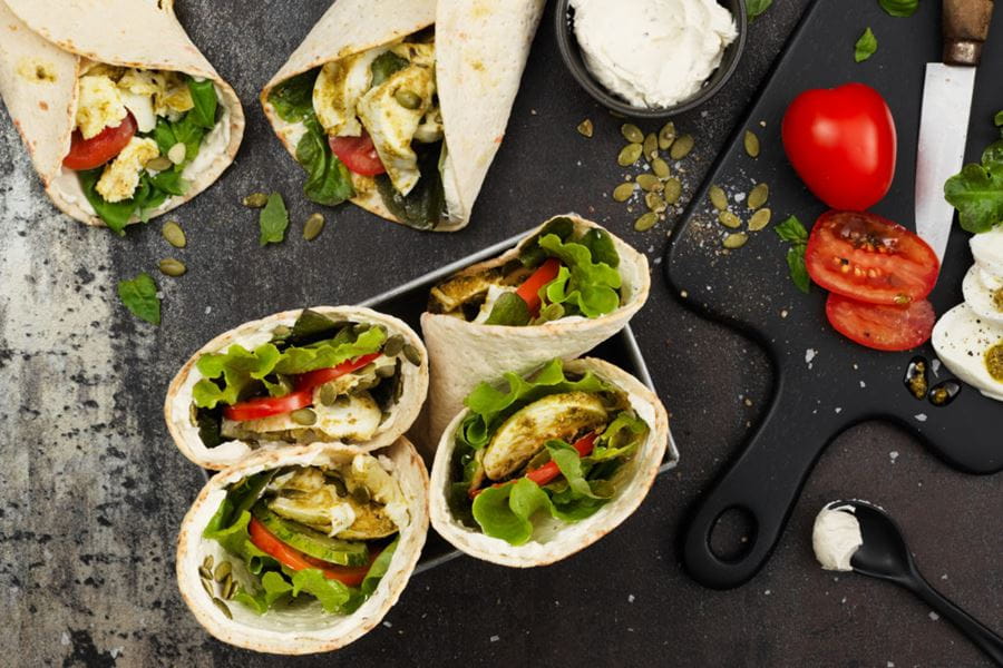 recipe image Vegetariska Wraps med Färskost